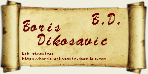 Boris Dikosavić vizit kartica